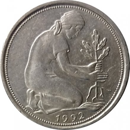 ФРГ 50 пфеннигов 1992 год (A)