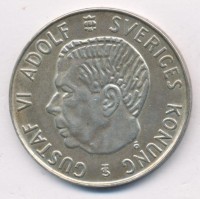Монета Швеция 5 крон 1955 год