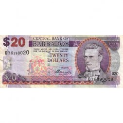 Барбадос 20 долларов 2007 год - Самуил Джекман Прескотт - VF