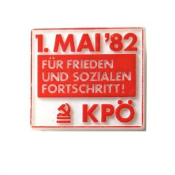 Значок 1 мая 1982 г. За мир и социальный прогресс. Германия