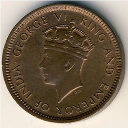 Цейлон 1/2 цента 1940 год