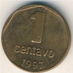 Аргентина 1 сентаво 1997 год