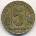 Аргентина 5 сентаво 1943 год