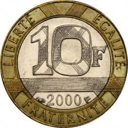 Франция 10 франков 2000 год - Гений Свободы
