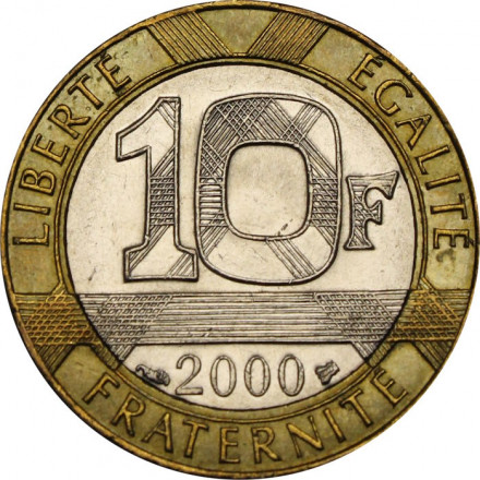 Франция 10 франков 2000 год - Гений Свободы