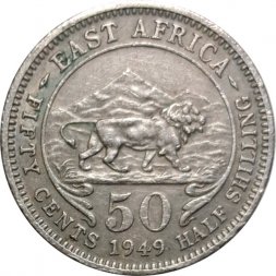 Восточная Африка 50 центов 1949 год