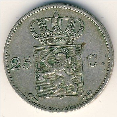 Нидерланды 25 центов 1825 год