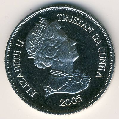 Тристан-да-Кунья 1 крона 2005 год - Смерть Иоанна Павла II