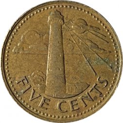 Барбадос 5 центов 1973 год (без отметки МД)