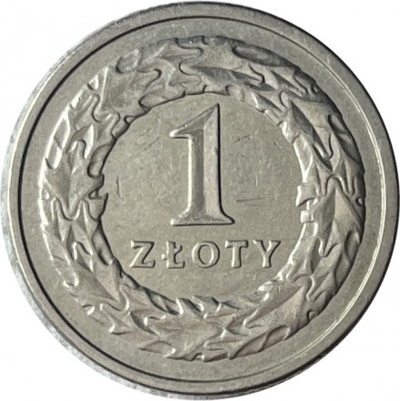 Польша 1 злотый 2010 год