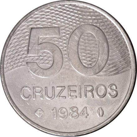 Бразилия 50 крузейро 1984 год
