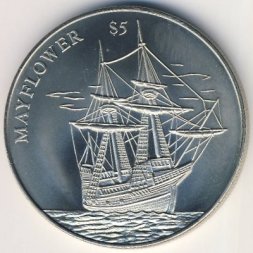 Либерия 5 долларов 2000 год