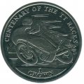 Остров Мэн 1 крона 2007 год - 100 лет Мотогонкам &quot;Tourist Trophy&quot; (современный мотоцикл едет влево)