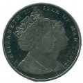 Остров Мэн 1 крона 2012 год - Чемпионат Европы по футболу 2012, Польша-Украина /мяч вверху справа/