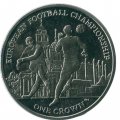 Остров Мэн 1 крона 2012 год - Чемпионат Европы по футболу 2012, Польша-Украина /мяч вверху справа/