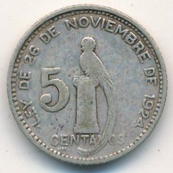 Гватемала 5 сентаво 1949 год