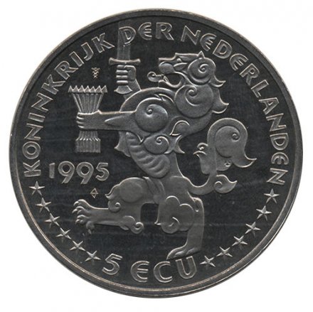 Нидерланды 5 экю 1995 год - Рождество