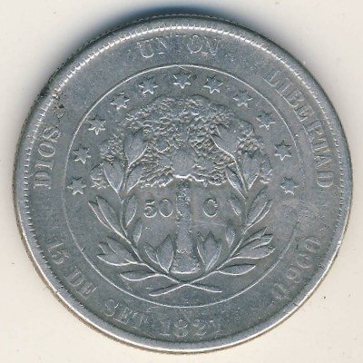 Гондурас 50 сентаво 1871 год