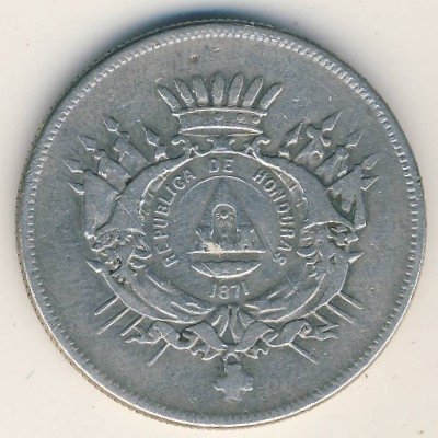 Гондурас 50 сентаво 1871 год