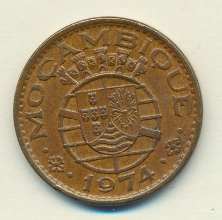 Мозамбик 1 эскудо 1974 год