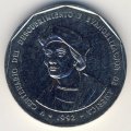 Доминиканская республика 1 песо 1992 год - 500 лет открытию и евангелизации Америки. Христофор Колумб