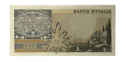 Италия 2000 лир 1983 год - UNC