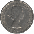 Великобритания 1 шиллинг 1953 год - Английский герб