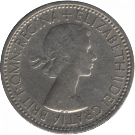 Великобритания 1 шиллинг 1953 год - Английский герб