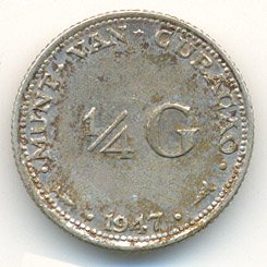 Кюрасао 1/4 гульдена 1947 год