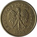 Польша 5 грошей 1990 год