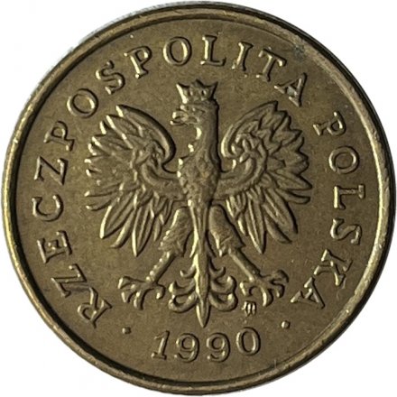 Польша 5 грошей 1990 год