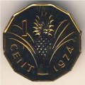 Свазиленд 1 цент 1974 год