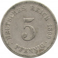 Германия 5 пфеннигов 1899 год (A)