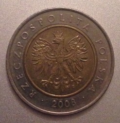 Польша 5 злотых 2008 год