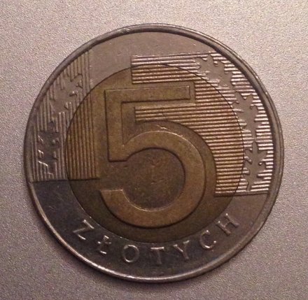 Польша 5 злотых 2008 год