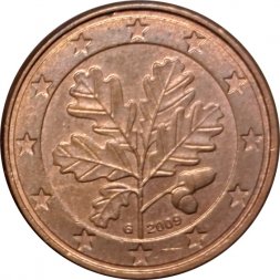 Германия 1 евроцент 2009 год (G)