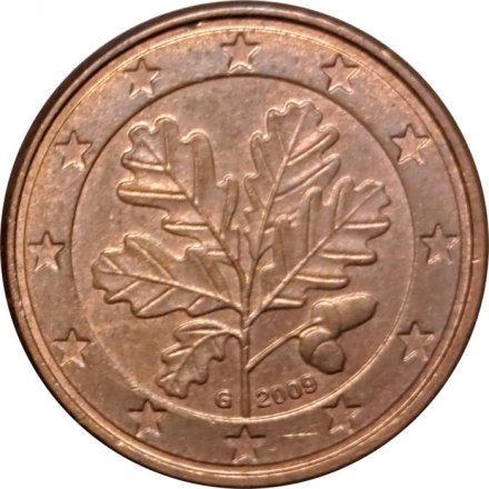 Германия 1 евроцент 2009 год (G)