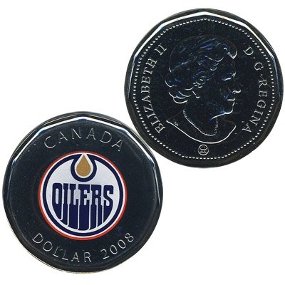 Канада 1 доллар 2008 год - Эдмонтон Ойлерз (Edmonton Oilers)