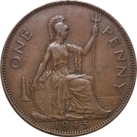 Великобритания 1 пенни 1945 год