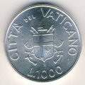 Ватикан 1000 лир 1991 год