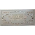 Сувенирная банкнота США 10000 долларов (серебро) - UNC