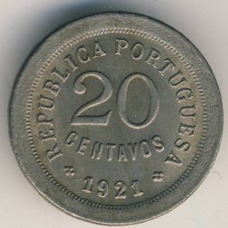 Португалия 20 сентаво 1921 год
