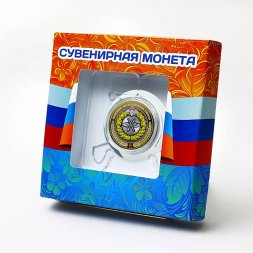 ВВС РФ (цветная, в сувенирной упаковке) Гравированная монета 10 рублей 2016 год