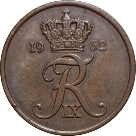 Дания 5 эре 1962 год (бронза)