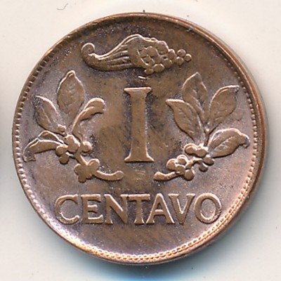 Колумбия 1 сентаво 1968 год