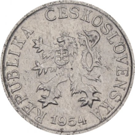 Чехословакия 1 геллер 1954 год 