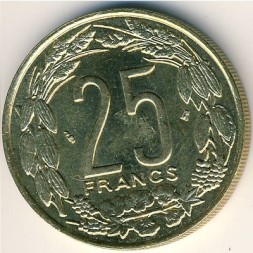 Центральная Африка 25 франков 1998 год