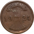Веймарская республика 2 рентенпфеннига 1924 год (J)