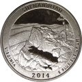 США 25 центов 2014 год - Национальный парк Шенандоа (S) proof