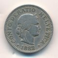 Швейцария 10 раппенов 1882 год